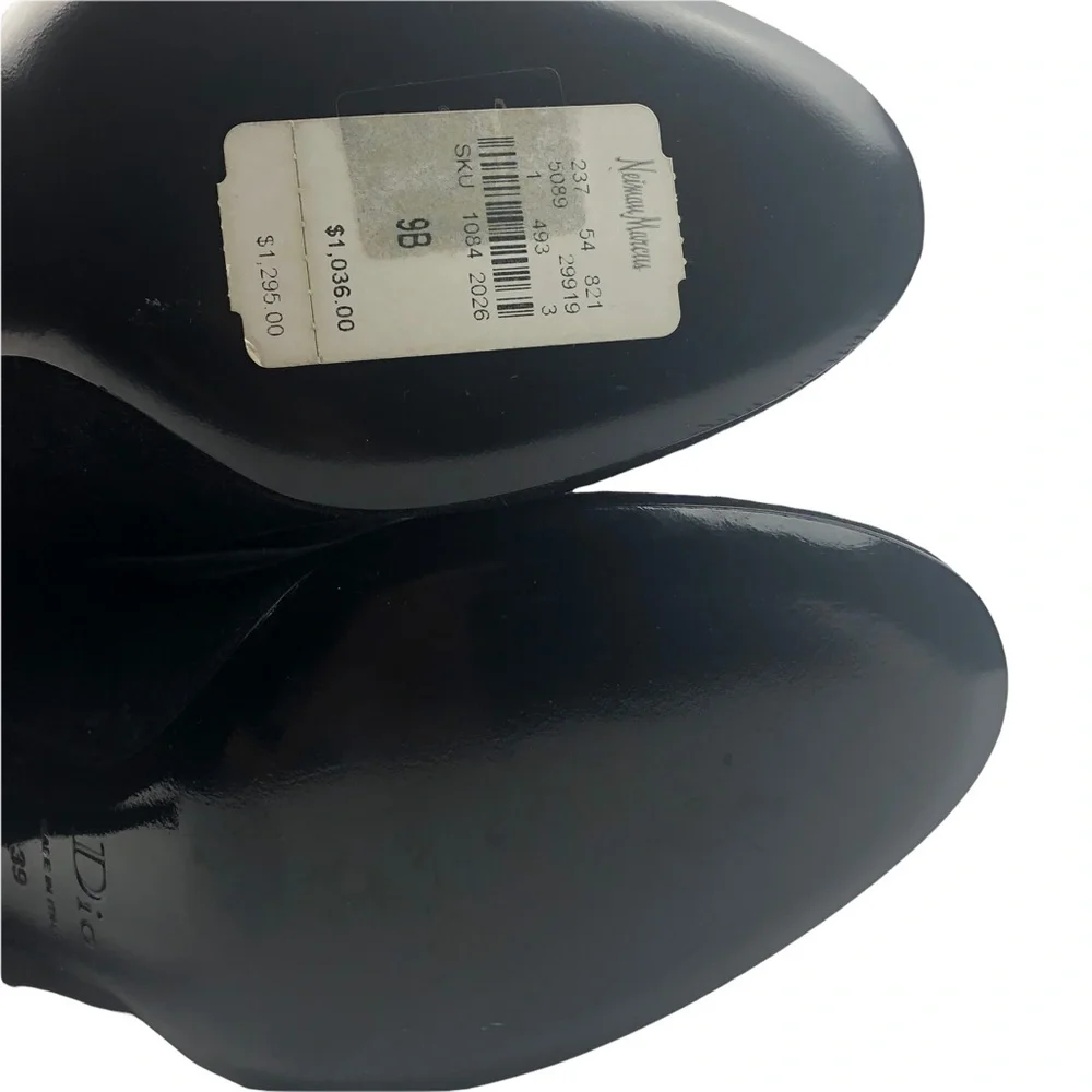 Dior Suede Tall Boots Black Leather US 39 - Picture 14 of 16